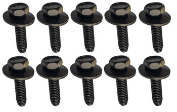 10x ŚRUBA M6x25 CZARNA OSŁONA NADKOLE ZDERZAK PŁYTA GM HONDA HYUNDAI TOYOTA