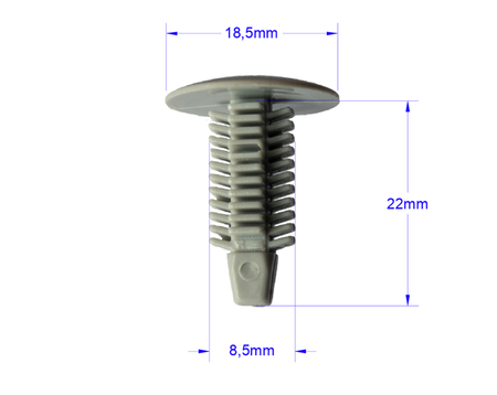 10X SPINKA TAPICERKI OSŁON NADKOLI UNIWERSALNA 8mm