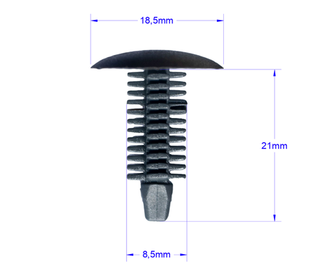 10x SPINKA TAPICERKI OSŁON NADKOLI UNIWERSALNA 8mm