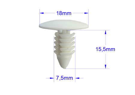 SPINKA TAPICERKI OSŁON NADKOLI UNIWERSALNA 7,5mm