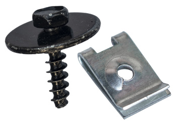 BLASZKA + WKRĘT MONTAŻOWY 4,8 SPINKA DO OSŁONA NADKOLE ZDERZAK PŁYTA BMW