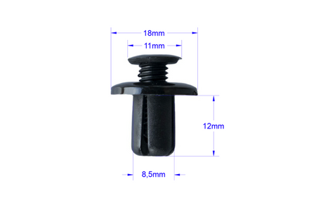 10szt. SPINKI KOŁKI UNIWERSALNE 8mm NADKOLE OSŁONA