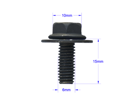 ŚRUBA M6x15 CZARNA Z PODKŁADKĄ 9GG600616T MAZDA 3 5 6 CX-3 CX-5 CX-7 CX-9