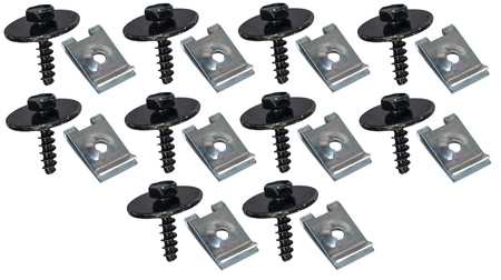 10x ZESTAW BLASZEK WKRĘTÓW 4.8 MONTAŻOWYCH BMW 3 E46 E90 5 E39 E60 E63 E81